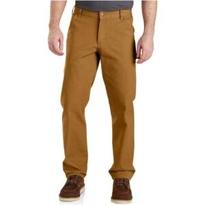 Carhartt Men's Tan Relaxed Fit work pants.